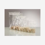 Cross bottom bags transparent