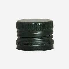 Alum. screw cap with pourer insert, 31,5/24, green