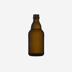Beer bottle brown glass, 330 ml, finish: capsules