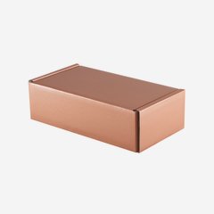 Gift cardboard box in copper optic