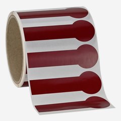 Label banderole with head 28x85mm, red