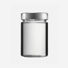 Cylindrical jar FACTUM 370ml, white, mouth: TO70DE