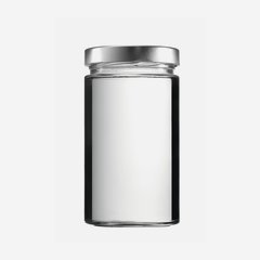Cylindrical jar FACTUM 720ml, white, mouth: TO82DE