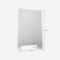 Transparent spit protection, W60 x H110cm