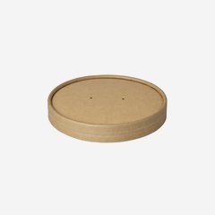 Paper Food Container Lid/Closure 770ml, brown
