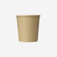 Paper Food Container cup 470ml, brown
