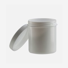 Plastic jar 37ml, white, including screw cap