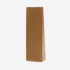 Block bottom bag, brown, without window, medium