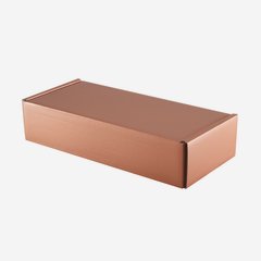 Present cardboard box in copper optic