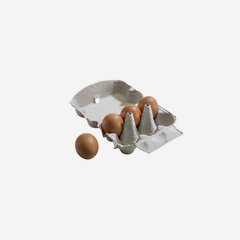 Egg carton for 6 eggs, neutral gray