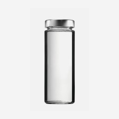 Cylindrical jar FACTUM 380ml, white, mouth: TO58DE