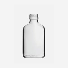 Flask 100ml, white, mouth: PP28