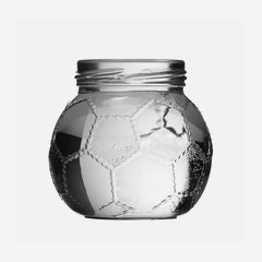 Football Screw jar 212ml, white, mouth: TO58