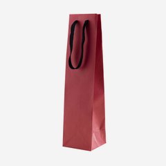Gift carrier bag with wide ribbon, wine red