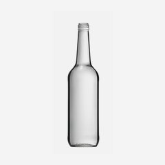 Liquor bottle 700ml, white, mouth: PP28