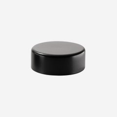 Alu-Plastic-Material screw cap flat, black-matt