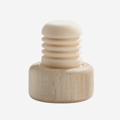 Wooden grip cork with plastic plug, ø18mm