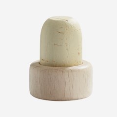 Cork stopper with wooden grip, ø19mm