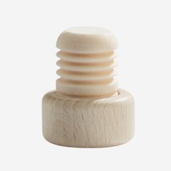 Wooden grip cork with plastic plug, ø19mm