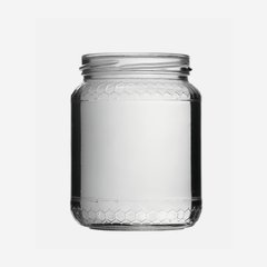 Honey jar Euro 390ml, white, mouth: TO70