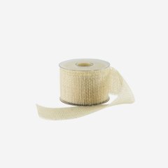 Ribbon made from jute, white