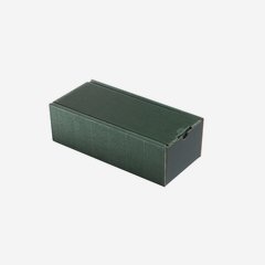 Gift box with open flute, green, 255/100/80