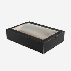 Gift box with open flute,black,window,375/255/83