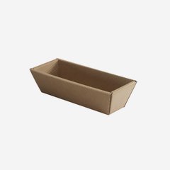 Present cardboard box bowl eCo-wave, brown, long