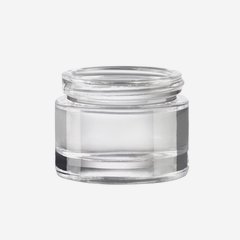 Glass jar 30ml, white, mouth: KOV-30WEX