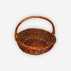 Wicker basket "HAIKE", plaited, round