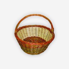 Wicker basket "RUSTICA", plaited, round