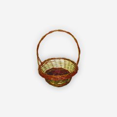 Wicker basket "TINA", plaited, round