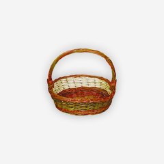 Wicker basket "TULPE", plaited, oval