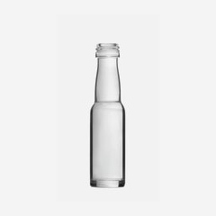 Liquor bottle round 20ml, white, mouth: PP18