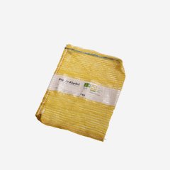 Net sack, yellow with pull cable, "Bio Austria"