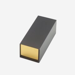 Foldable box „Opal“, outside black, inside gold