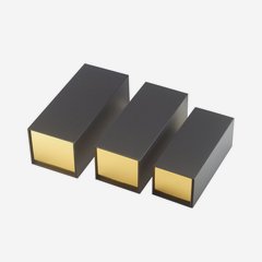 Foldable box „Opal“, outside black, inside gold