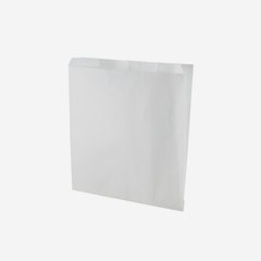 Side gusset bag, greaseproof paper, white