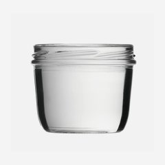 Straight jar 230ml, white, mouth: TO82