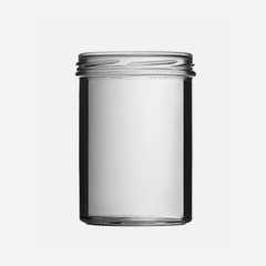 Straight jar 435ml, white, mouth: TO82