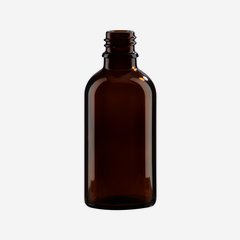 Dropper bottle 50ml, brown, mouth: GL-18