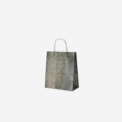 Carrier bag white with cord handles, timber design