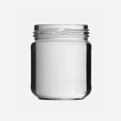 Screw jar 212ml, white, mouth: TO63