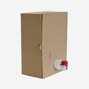 Bag in box carton 3l, brown, L230xW170xH90