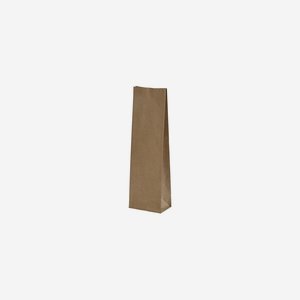 Block bottom bag, 100%paper, brown, without window