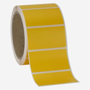 Label for egg carton, 35x65mm, yellow