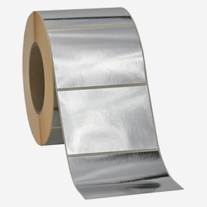 Label 70x100mm, silver foil