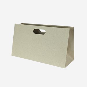 Gift carrier bag, grass paper, 400/150/220
