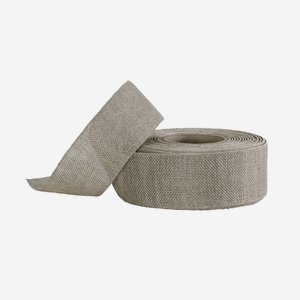 Linen ribbon, natural grey