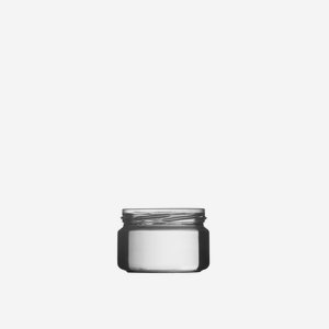 Cylindrical jar 250ml, white, mouth.: TO82